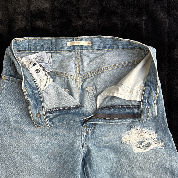 Levi size 26, ‘94 Baggy straight leg light wash jean pant - Picture 5 of 8
